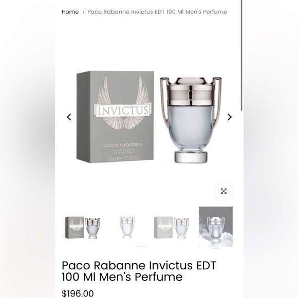 Paco rabanne mens cologne Invictus more than 3/4 full - Picture 3 of 3